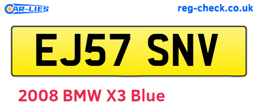 EJ57SNV are the vehicle registration plates.