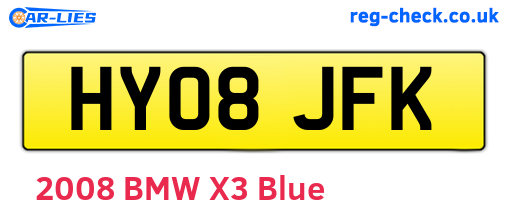 HY08JFK are the vehicle registration plates.