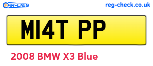 M14TPP are the vehicle registration plates.