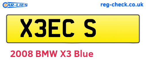 X3ECS are the vehicle registration plates.