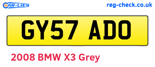 GY57ADO are the vehicle registration plates.