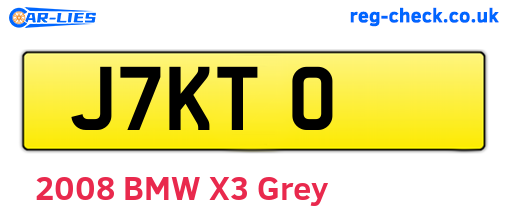 J7KTO are the vehicle registration plates.