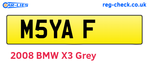 M5YAF are the vehicle registration plates.