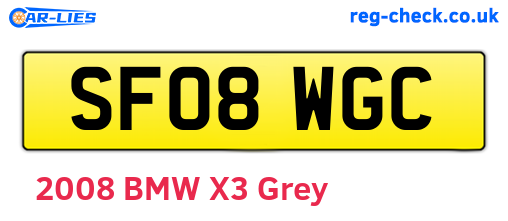 SF08WGC are the vehicle registration plates.