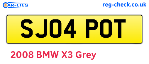 SJ04POT are the vehicle registration plates.