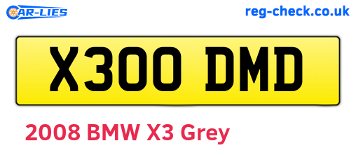 X300DMD are the vehicle registration plates.