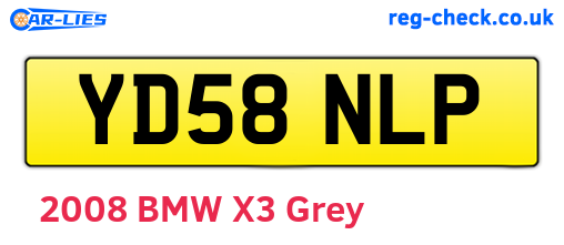 YD58NLP are the vehicle registration plates.