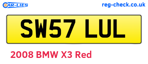 SW57LUL are the vehicle registration plates.