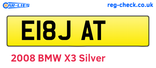 E18JAT are the vehicle registration plates.