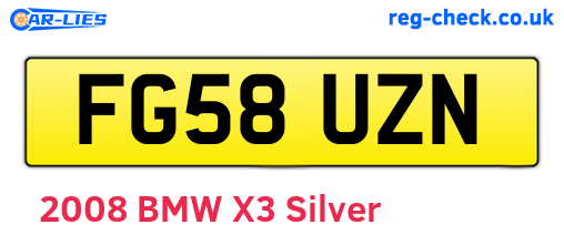 FG58UZN are the vehicle registration plates.