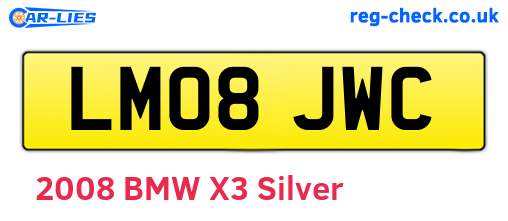 LM08JWC are the vehicle registration plates.