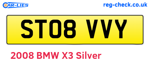 ST08VVY are the vehicle registration plates.