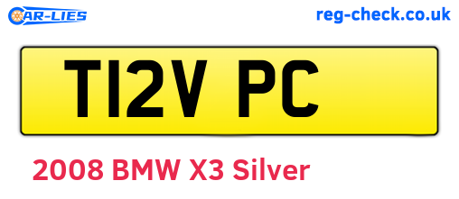 T12VPC are the vehicle registration plates.