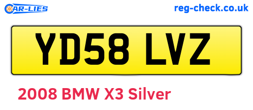 YD58LVZ are the vehicle registration plates.