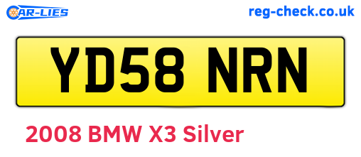 YD58NRN are the vehicle registration plates.