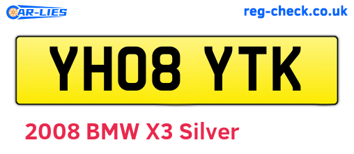 YH08YTK are the vehicle registration plates.