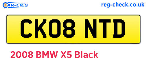 CK08NTD are the vehicle registration plates.