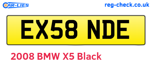 EX58NDE are the vehicle registration plates.