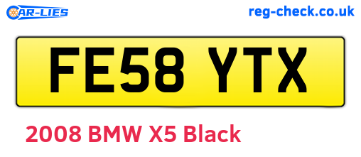 FE58YTX are the vehicle registration plates.