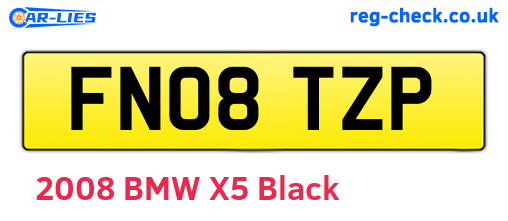 FN08TZP are the vehicle registration plates.