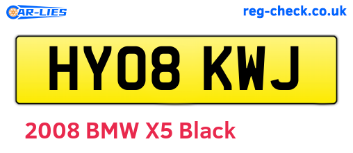 HY08KWJ are the vehicle registration plates.