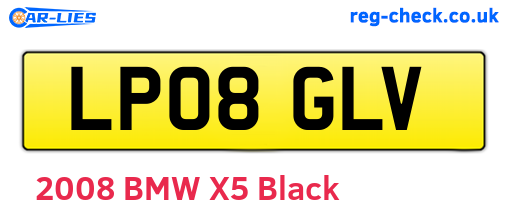 LP08GLV are the vehicle registration plates.