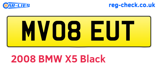 MV08EUT are the vehicle registration plates.