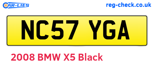 NC57YGA are the vehicle registration plates.