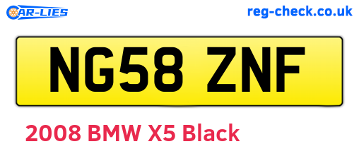 NG58ZNF are the vehicle registration plates.