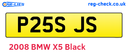 P25SJS are the vehicle registration plates.
