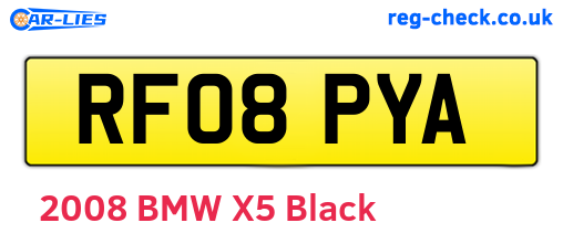 RF08PYA are the vehicle registration plates.