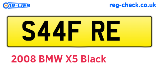 S44FRE are the vehicle registration plates.