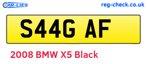 S44GAF are the vehicle registration plates.