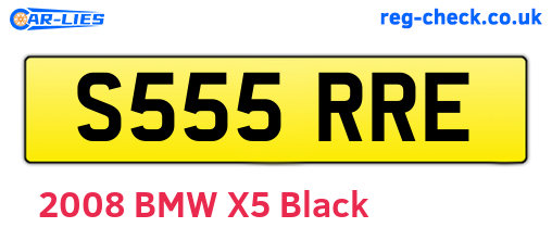 S555RRE are the vehicle registration plates.