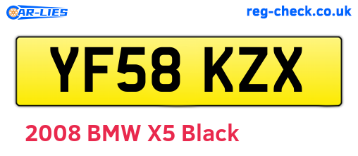 YF58KZX are the vehicle registration plates.
