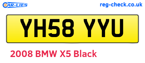 YH58YYU are the vehicle registration plates.