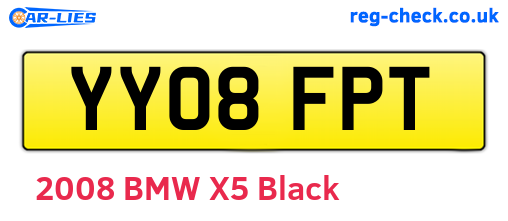 YY08FPT are the vehicle registration plates.