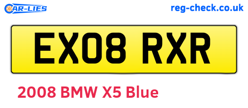 EX08RXR are the vehicle registration plates.