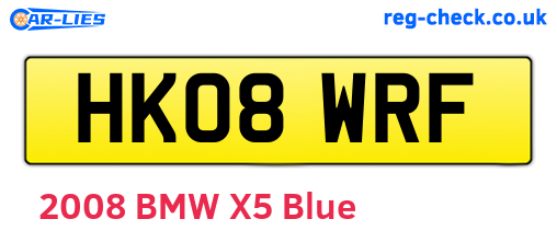 HK08WRF are the vehicle registration plates.