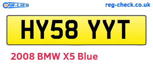 HY58YYT are the vehicle registration plates.