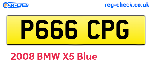 P666CPG are the vehicle registration plates.