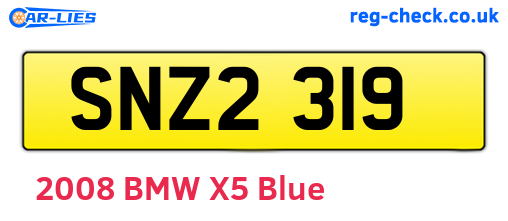 SNZ2319 are the vehicle registration plates.