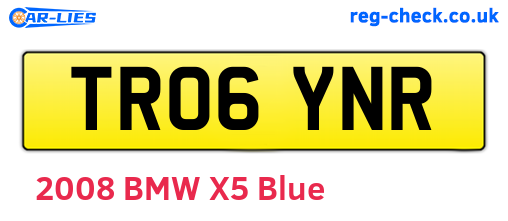 TR06YNR are the vehicle registration plates.