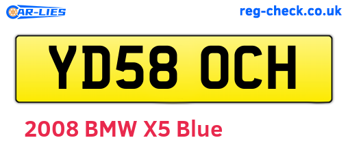 YD58OCH are the vehicle registration plates.
