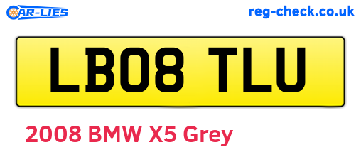 LB08TLU are the vehicle registration plates.