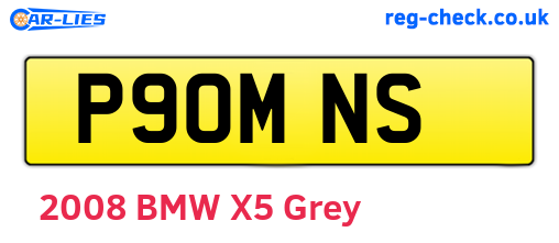 P90MNS are the vehicle registration plates.