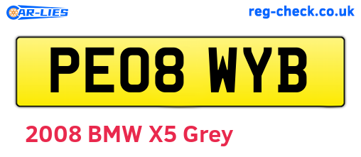 PE08WYB are the vehicle registration plates.