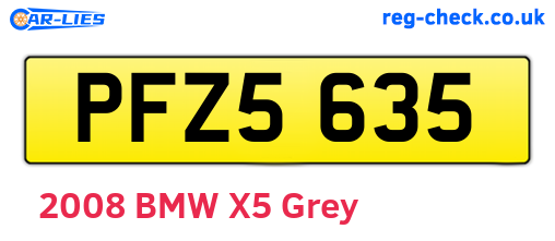 PFZ5635 are the vehicle registration plates.