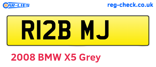 R12BMJ are the vehicle registration plates.