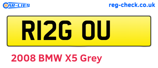 R12GOU are the vehicle registration plates.